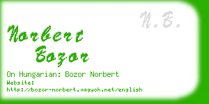 norbert bozor business card